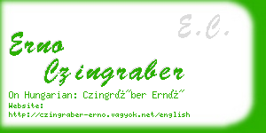 erno czingraber business card